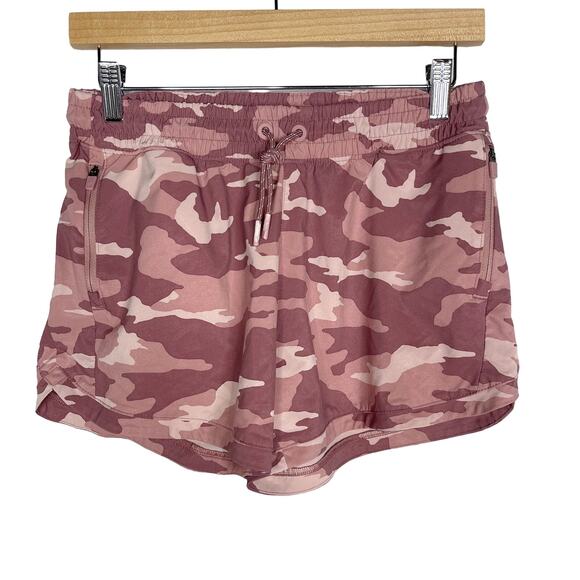 Athleta Girl XXL 16 Pink Camo Print All Play Shorts Activewear Drawstring Waist - Picture 1 of 10
